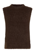 COCO Boucle Knit Vest Dark Chocolate