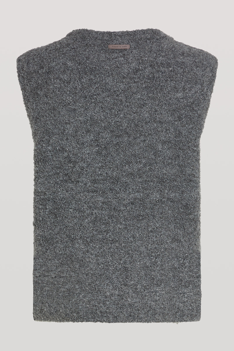 COCO Boucle Knit Vest Grey