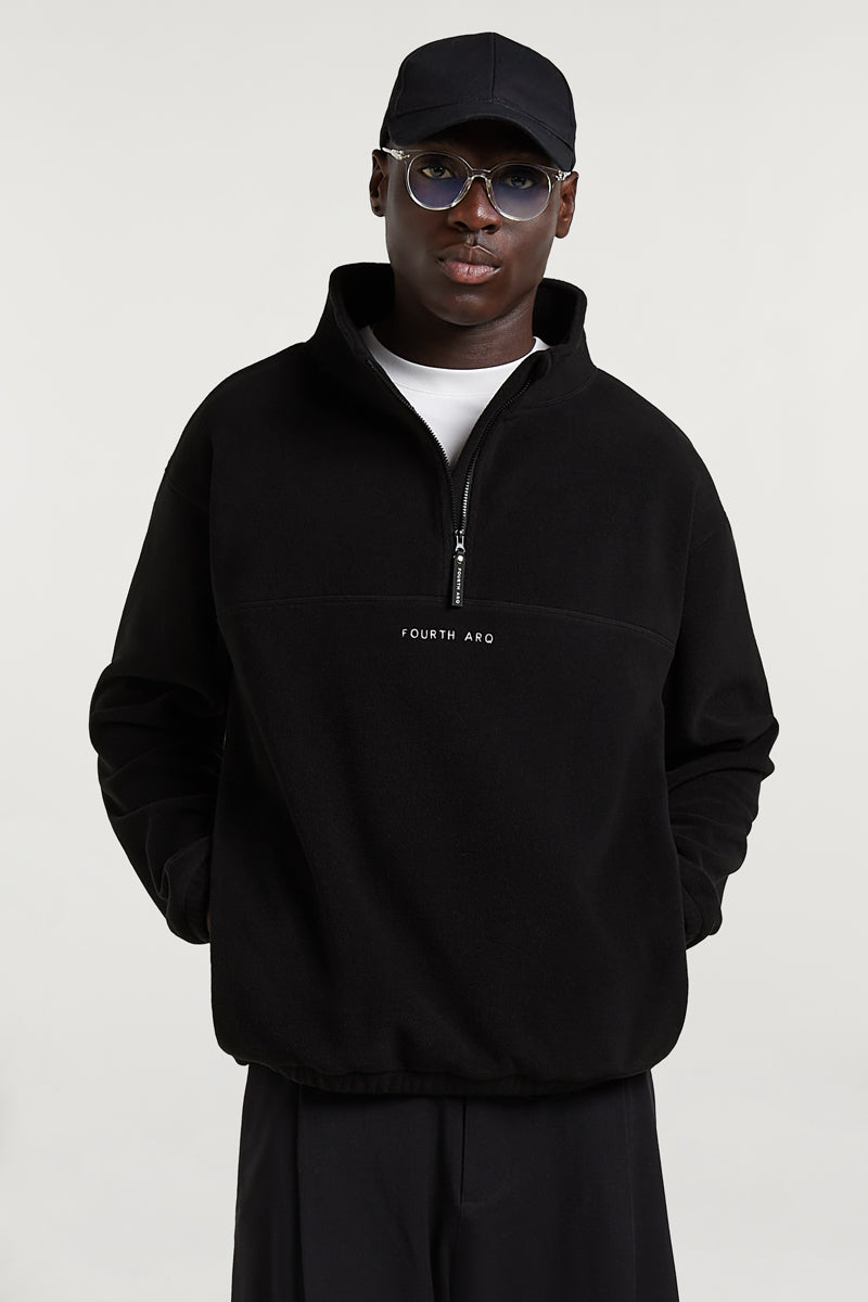 DEVAN Men's 'Cloud' Half-Zip Black | 4TH ARQ