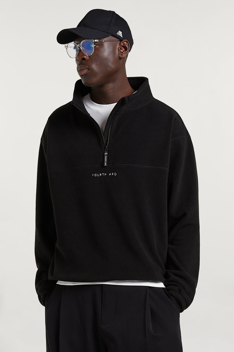DEVAN Men's 'Cloud' Half-Zip Black