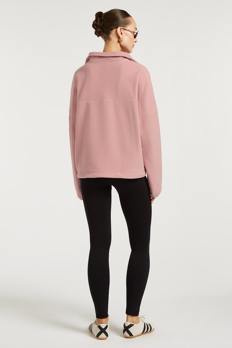 DEVAN 'Cloud' Half-Zip Ballerina Pink
