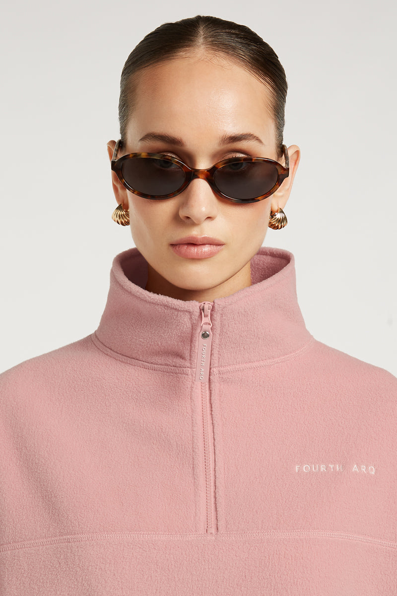 DEVAN 'Cloud' Half-Zip Ballerina Pink
