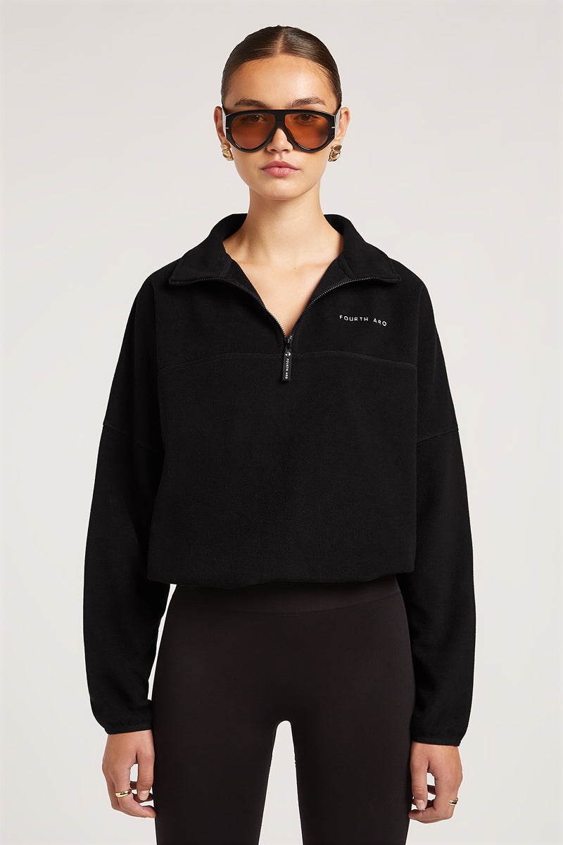 DEVAN 'Cloud' Half-Zip Black