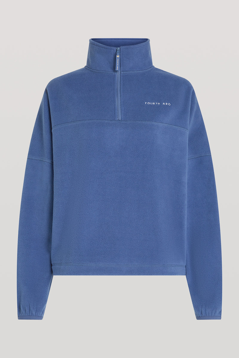 DEVAN 'Cloud' Half-Zip Denim Blue