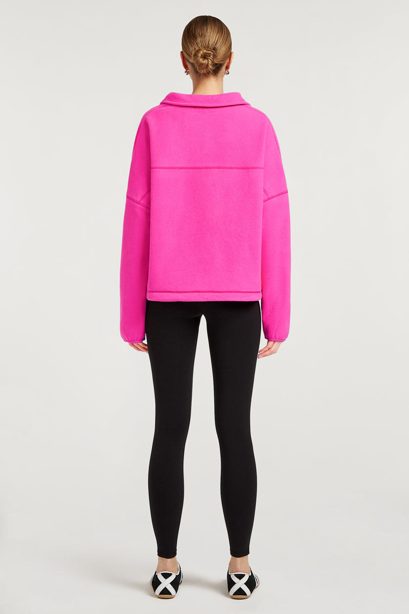 DEVAN 'Cloud' Half-Zip Hotshot Pink | 4TH ARQ