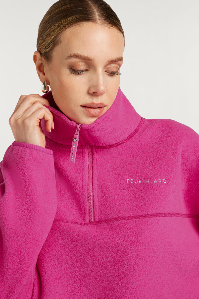 DEVAN 'Cloud' Half-Zip Hotshot Pink