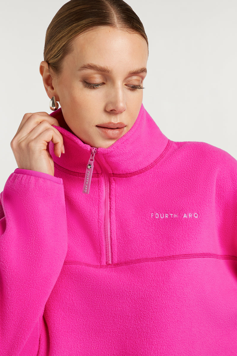 DEVAN 'Cloud' Half-Zip Hotshot Pink | 4TH ARQ