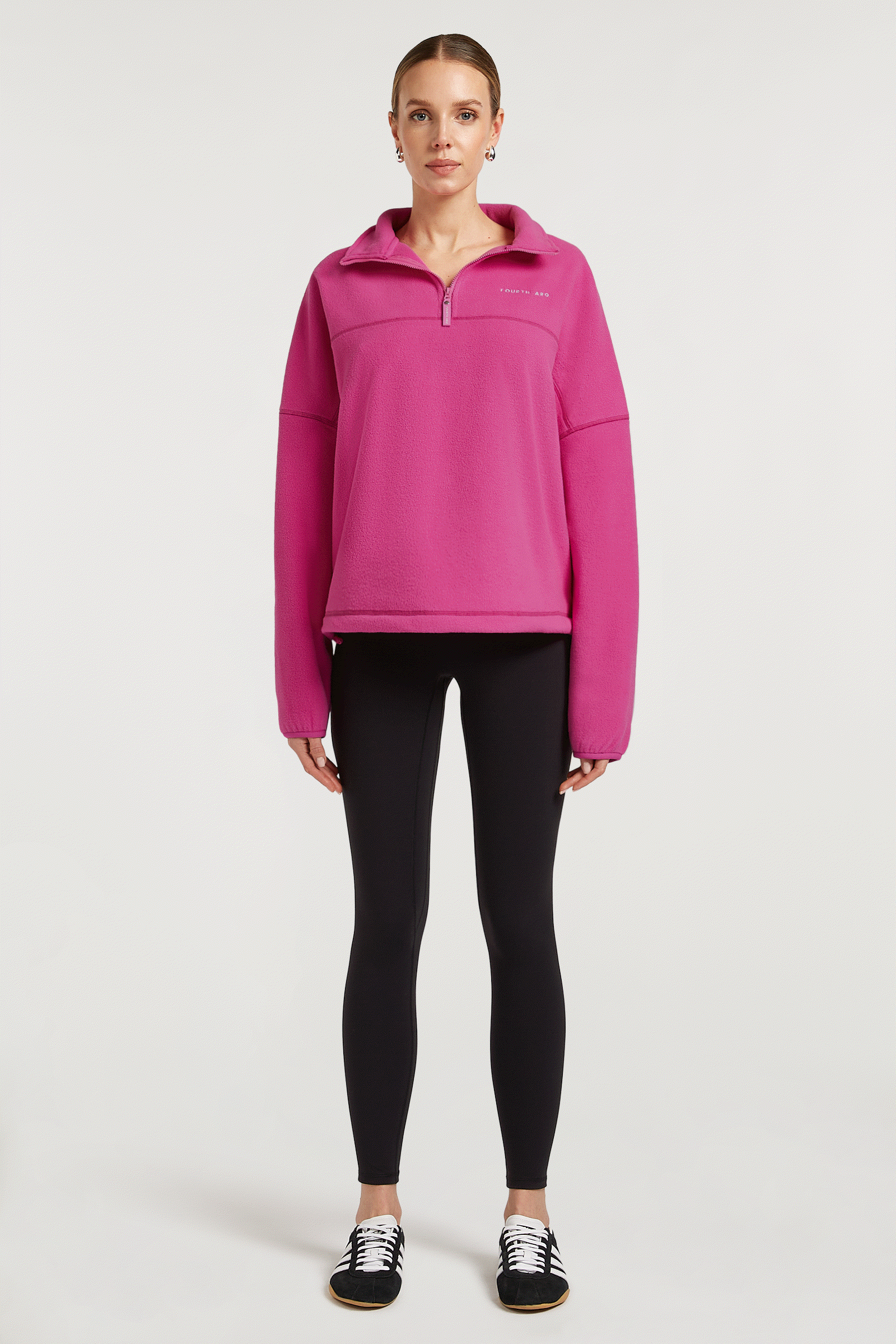 DEVAN 'Cloud' Half-Zip Hotshot Pink
