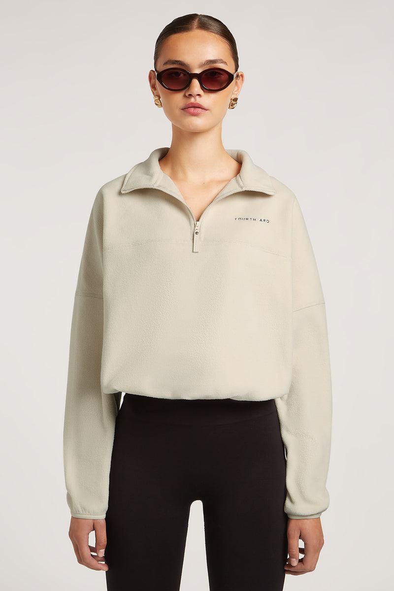 DEVAN 'Cloud' Half-Zip Pebble