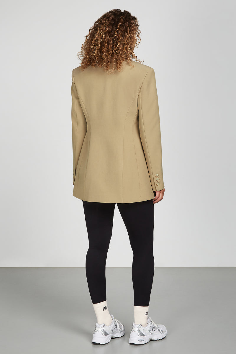 EDEN Structured Oversized Blazer Tan