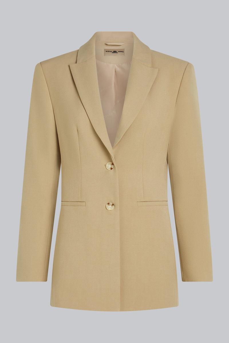 EDEN Structured Oversized Blazer Tan