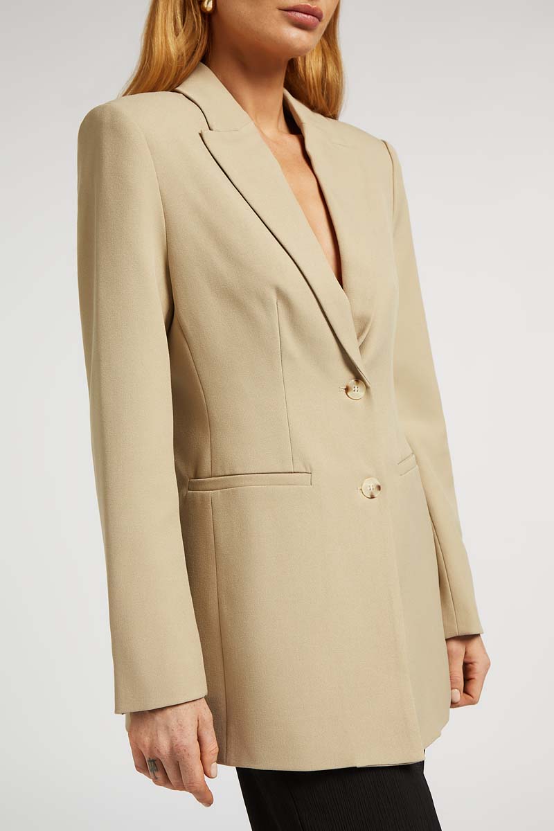 EDEN Tailored Oversized Blazer Tan