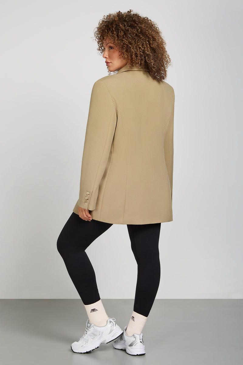 EDEN Structured Oversized Blazer Tan