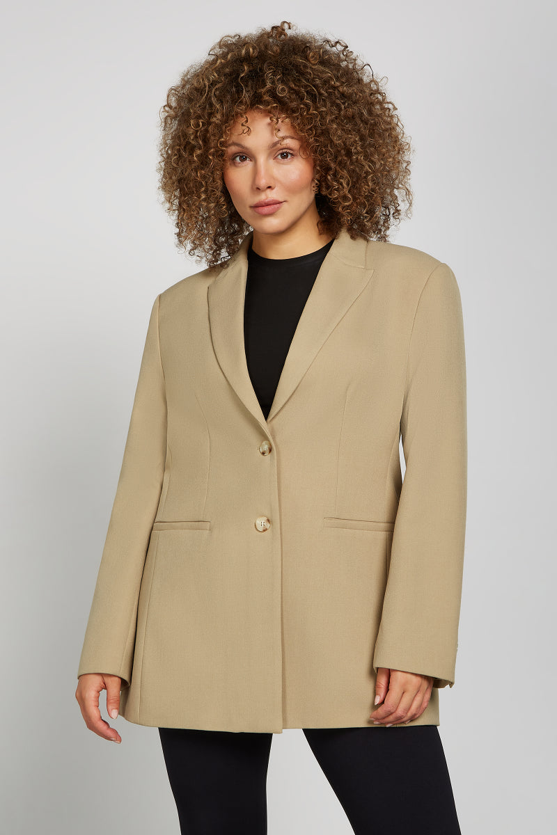 EDEN Structured Oversized Blazer Tan