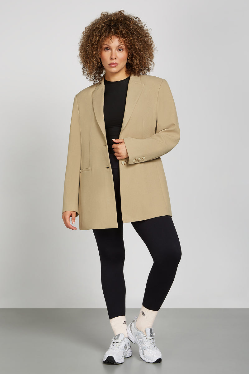 EDEN Structured Oversized Blazer Tan