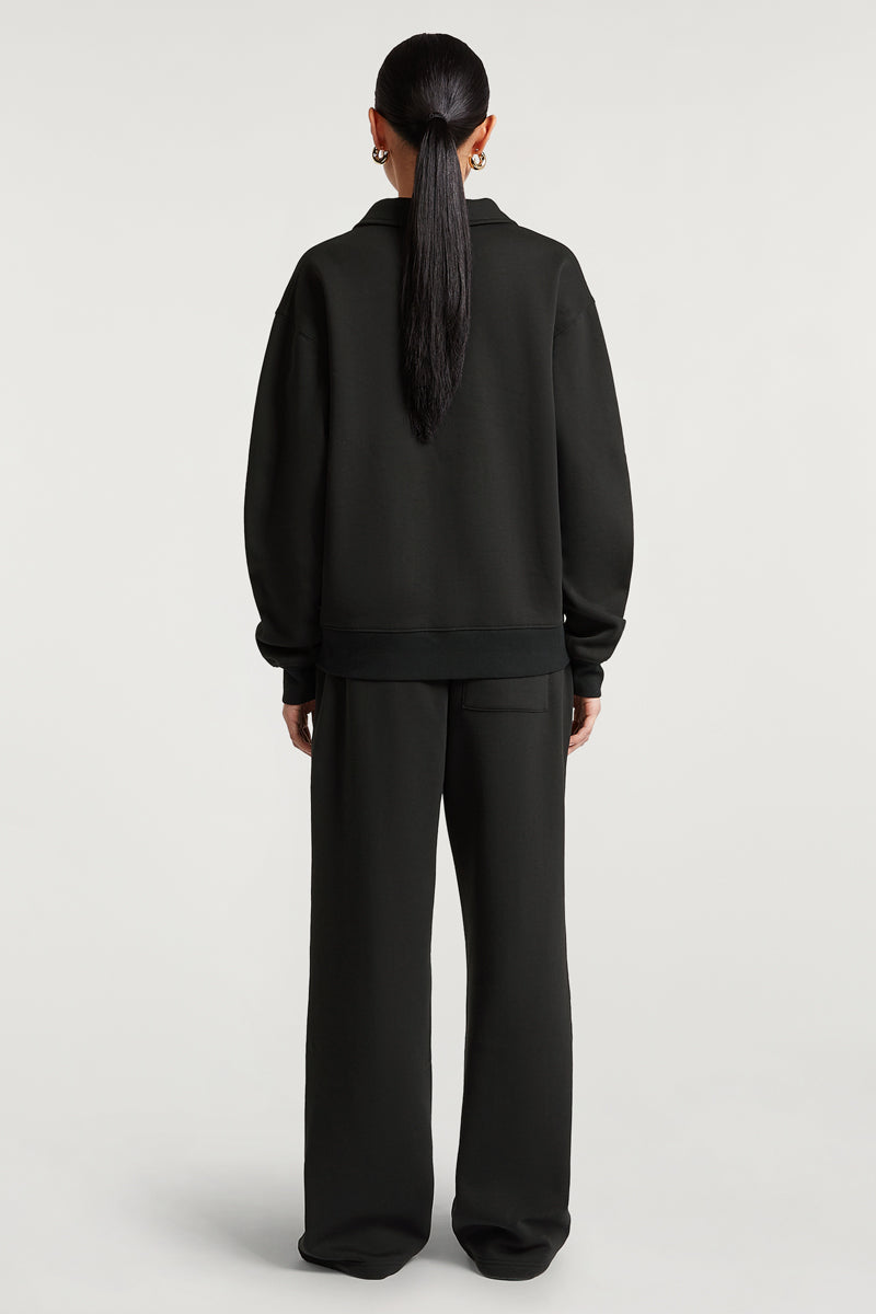 ELLIOT Collared Sweatshirt Black