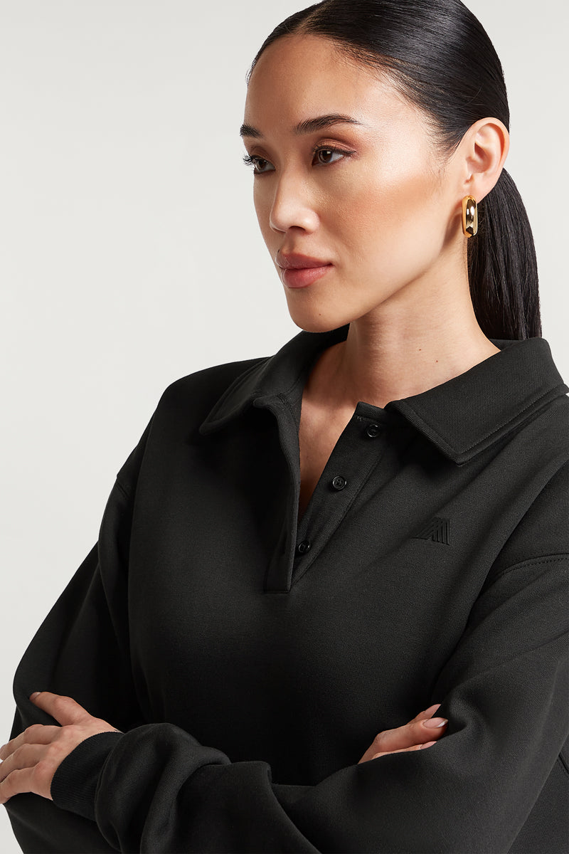 ELLIOT Collared Sweatshirt Black