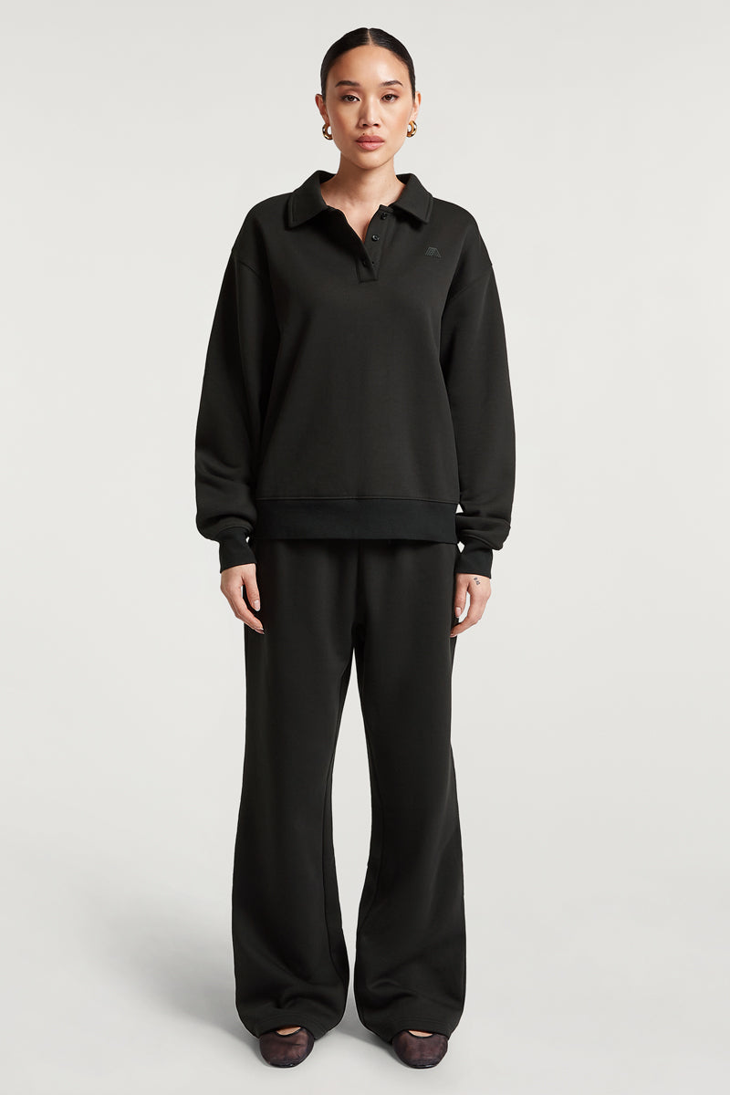 ELLIOT Collared Sweatshirt Black