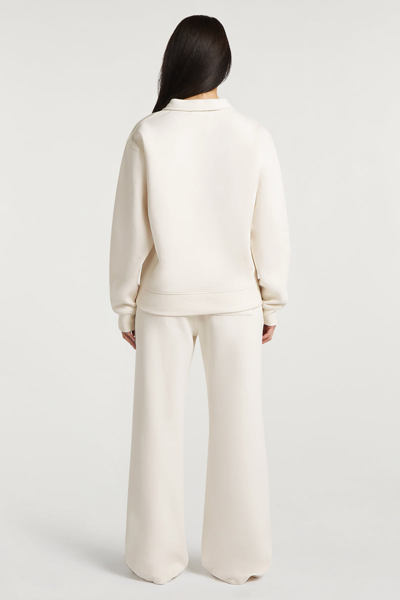 ELLIOT Collared Sweatshirt Cream