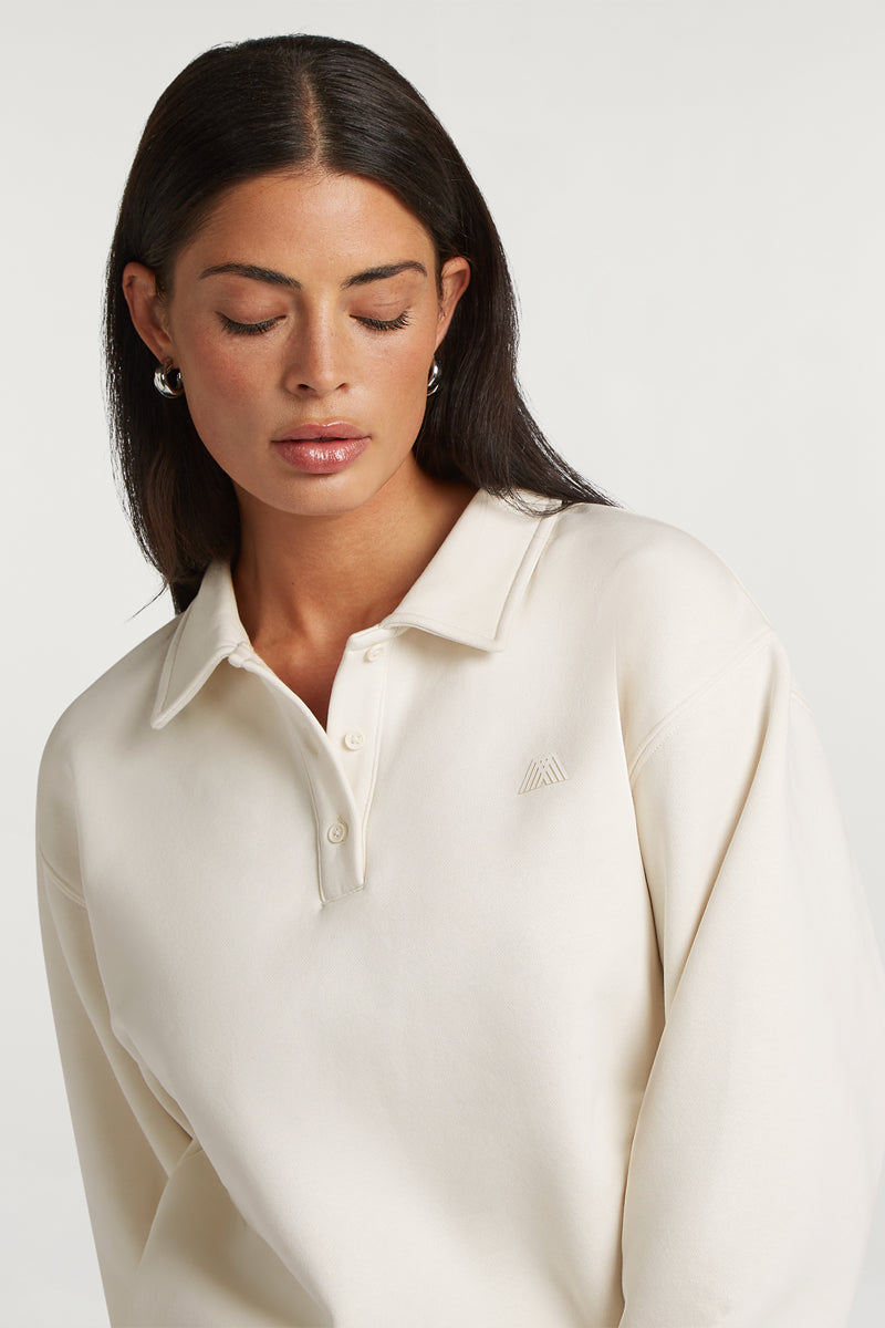 ELLIOT Collared Sweatshirt Cream