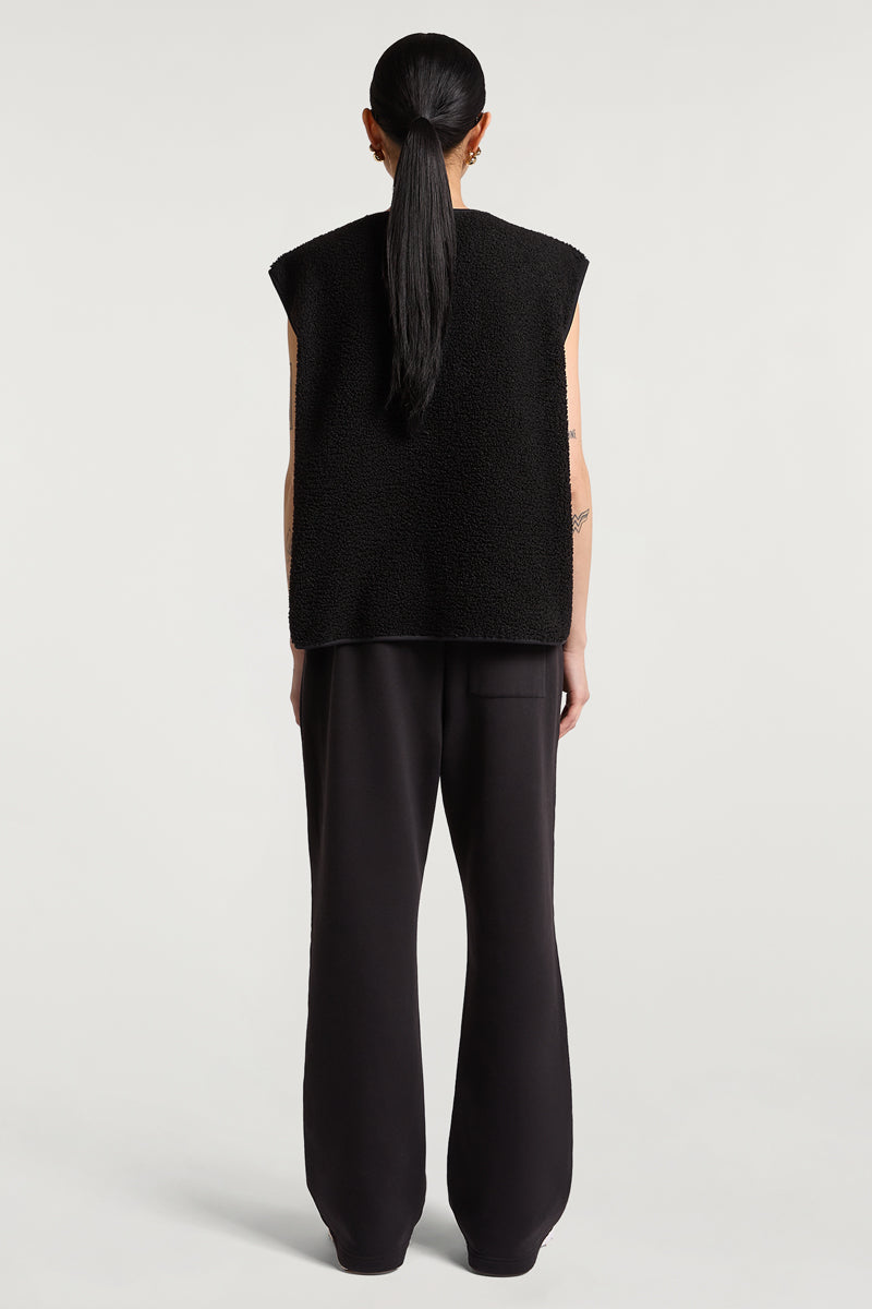EMMY Borg Fleece Gilet Black