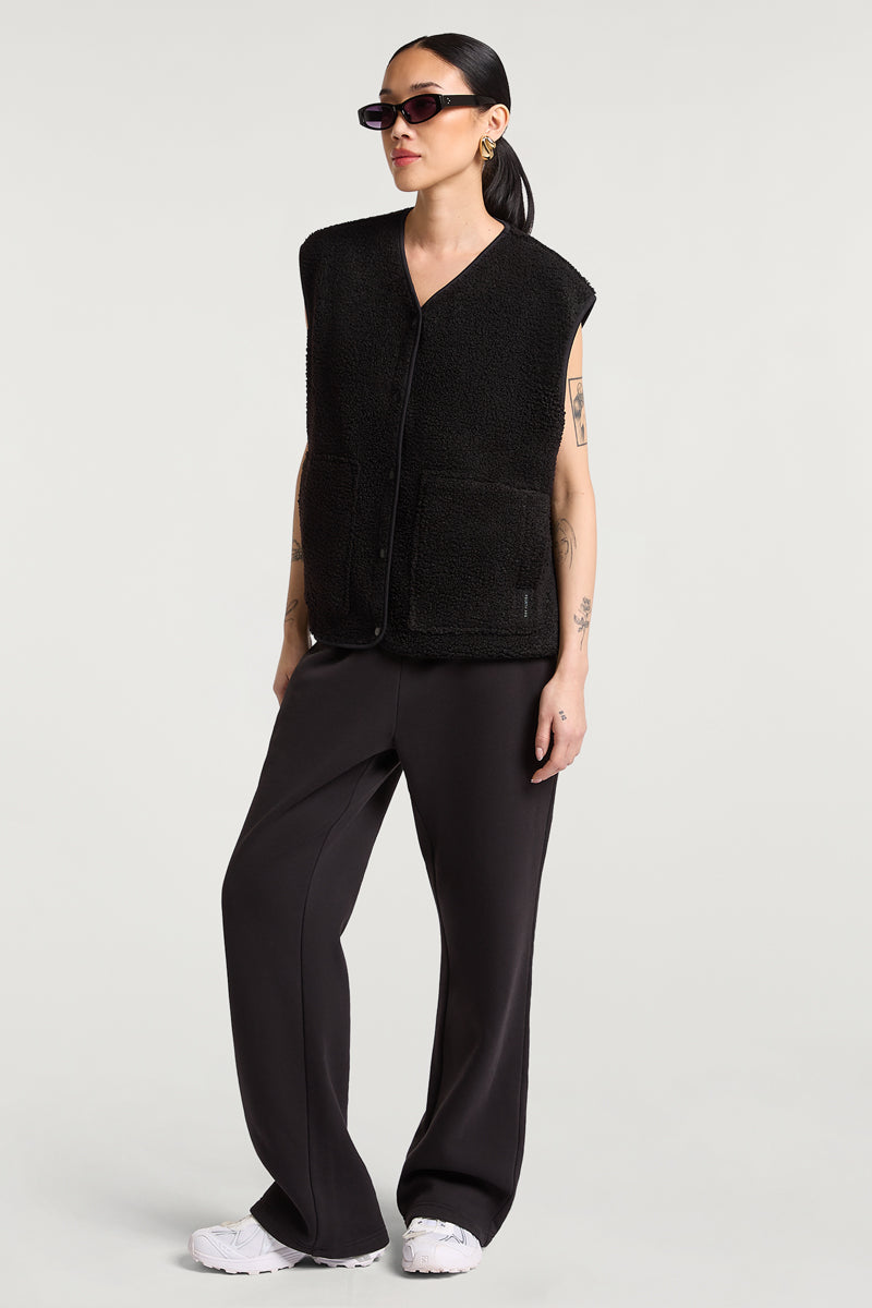 EMMY Borg Fleece Gilet Black