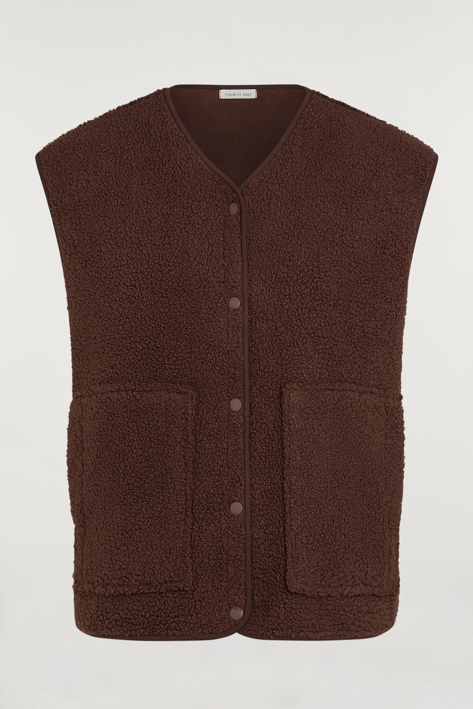 EMMY Borg Fleece Gilet Cacao