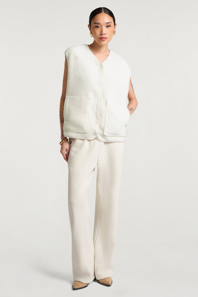 EMMY Borg Fleece Gilet Cream