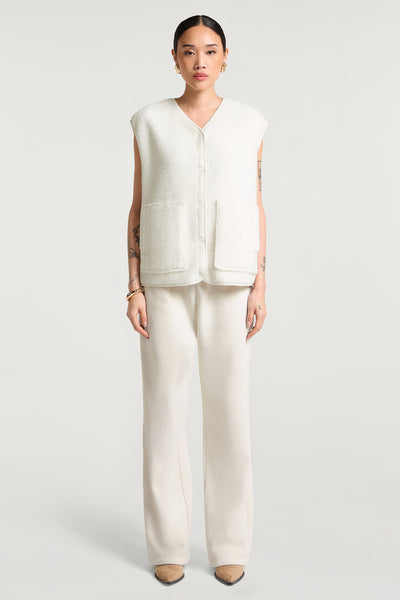 EMMY Borg Fleece Gilet Cream – 4TH ARQ