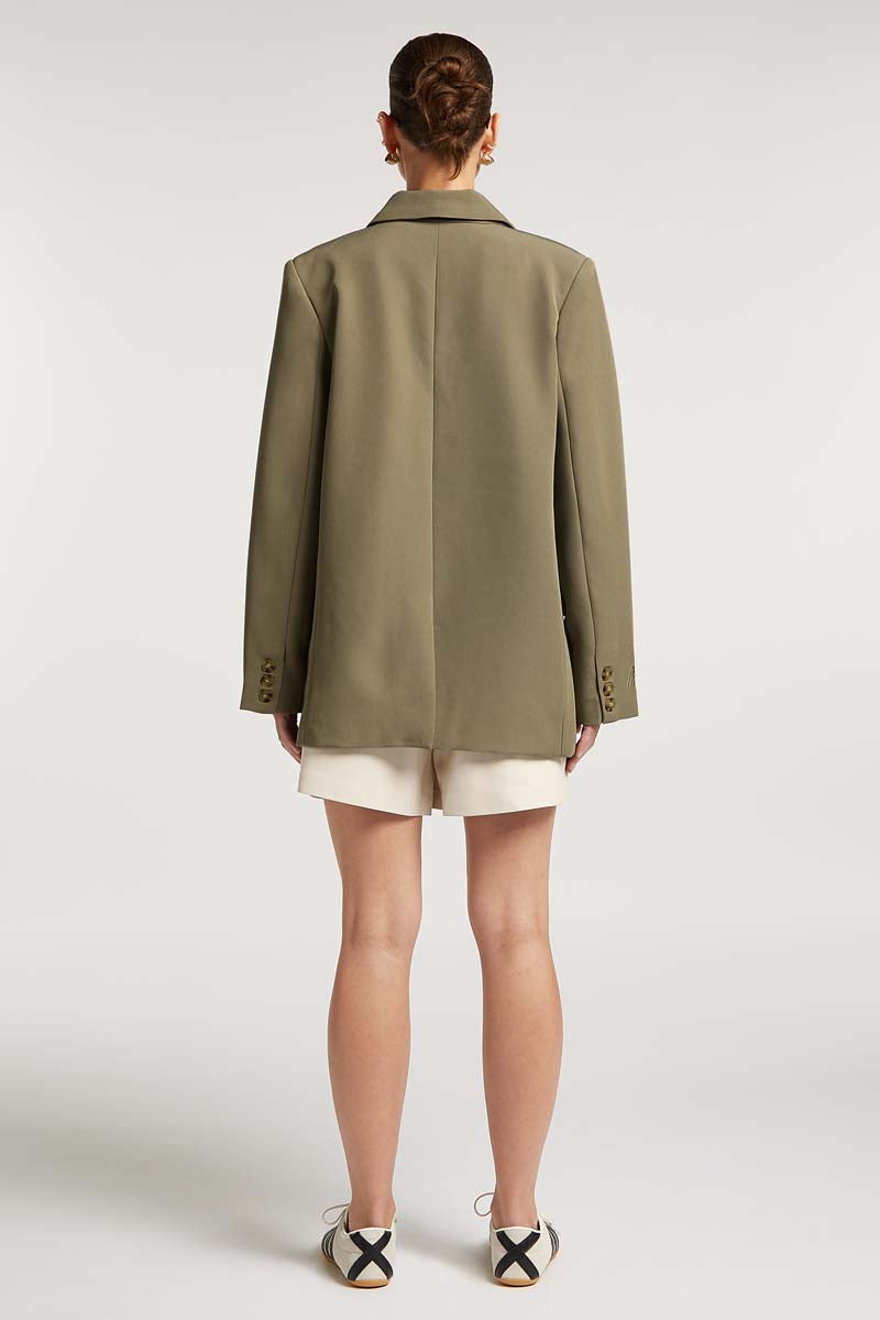 EVE Structured Oversized Blazer Olive 4TH ARQ Outerwear