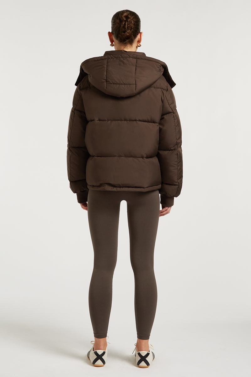 HUDSON Puffer Jacket Dark Chocolate