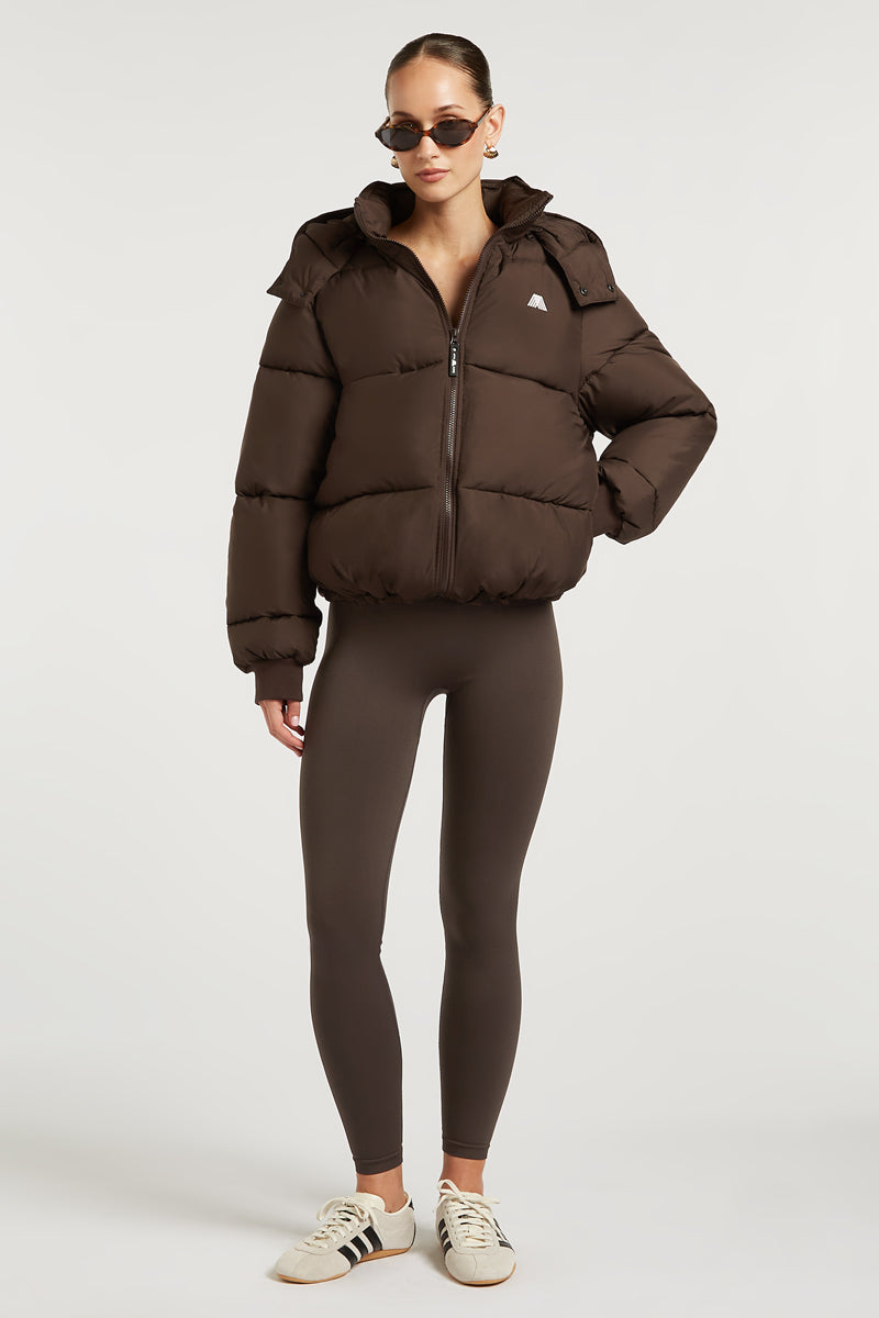 HUDSON Puffer Jacket Dark Chocolate