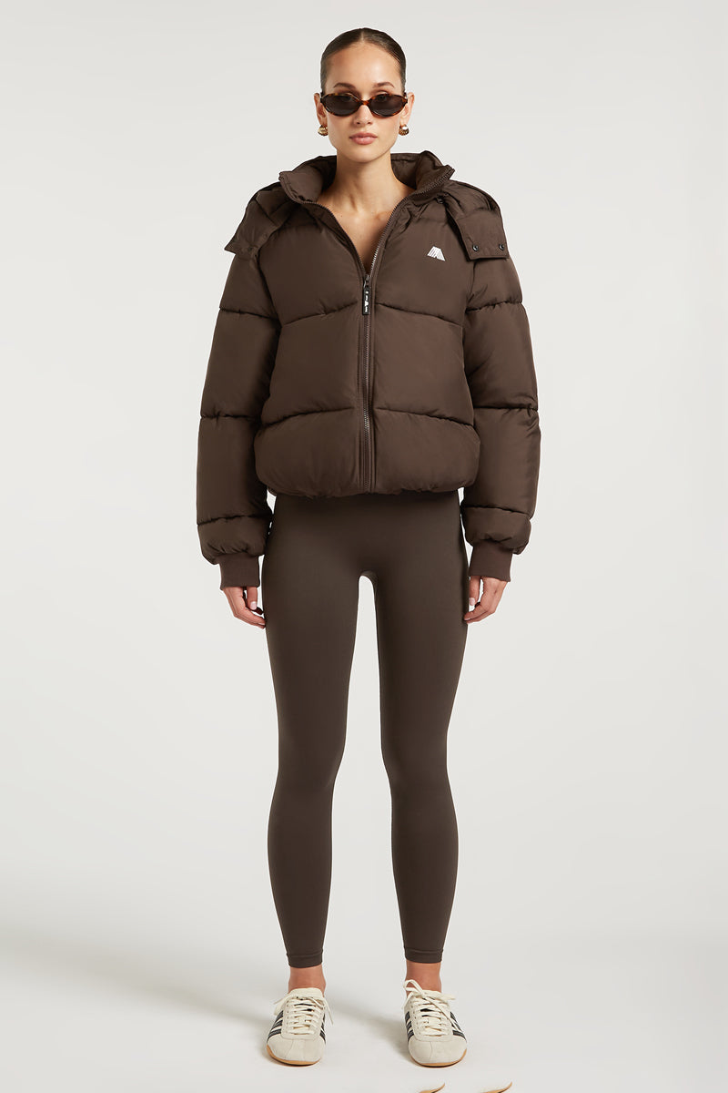 HUDSON Puffer Jacket Dark Chocolate