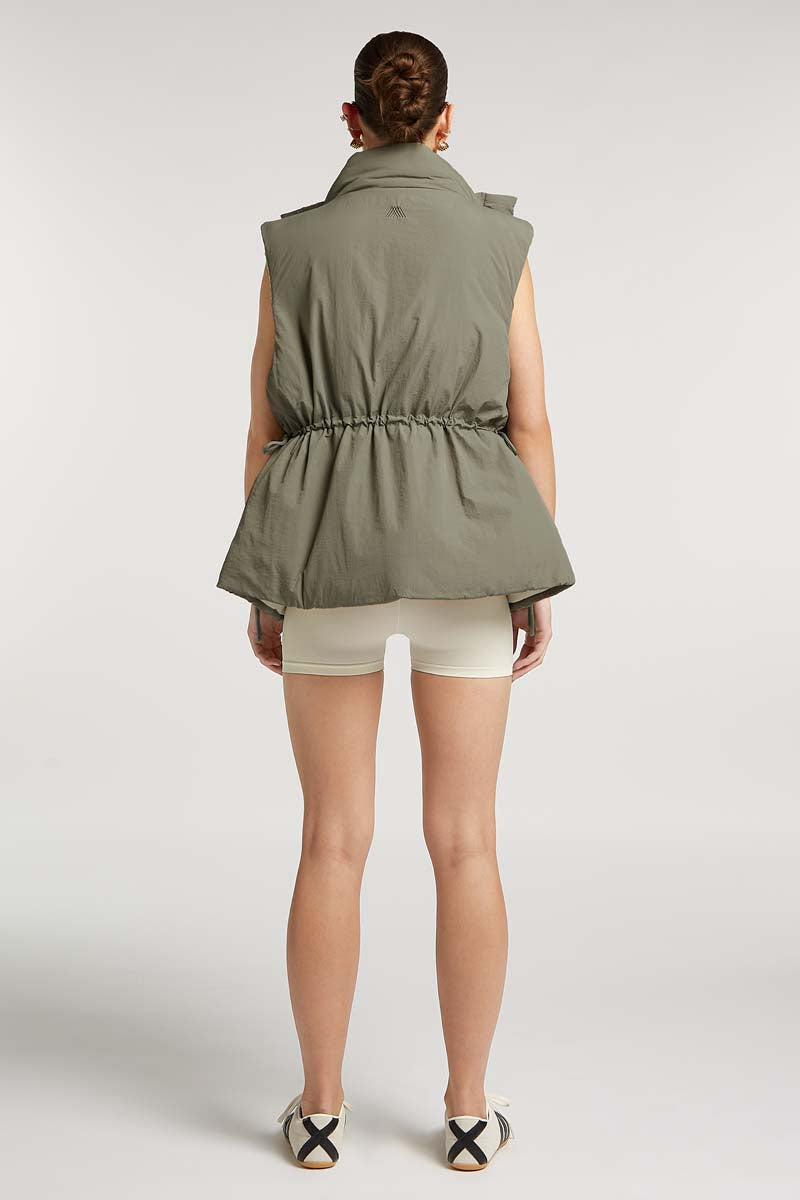 JETT Longline Gilet Khaki