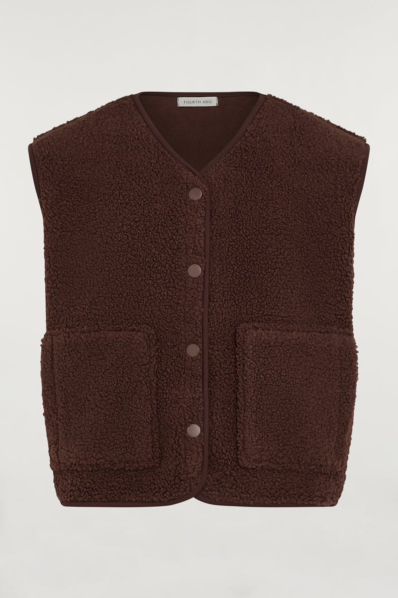 KIDS Fleece Gilet Cacao