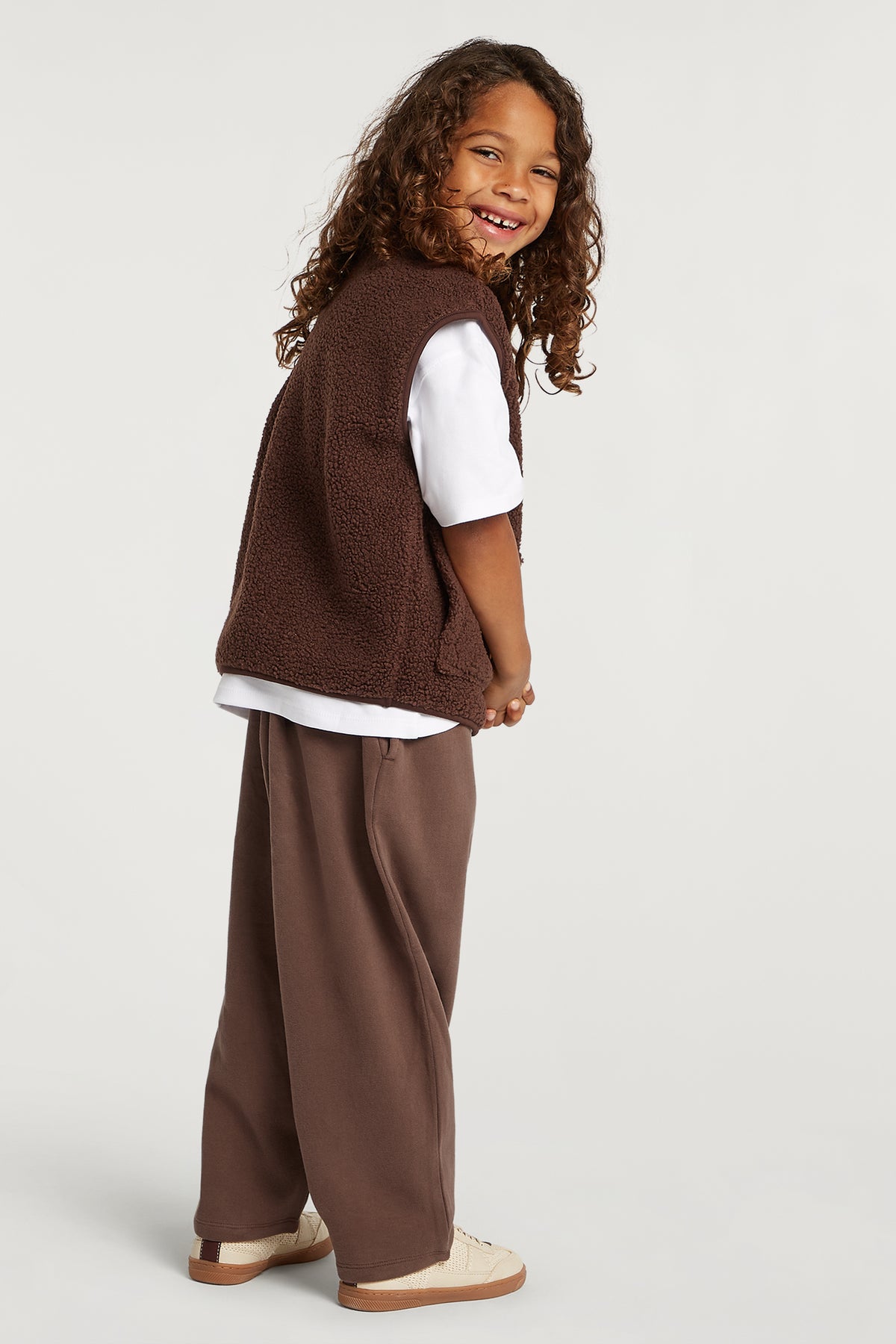 KIDS Fleece Gilet Cacao