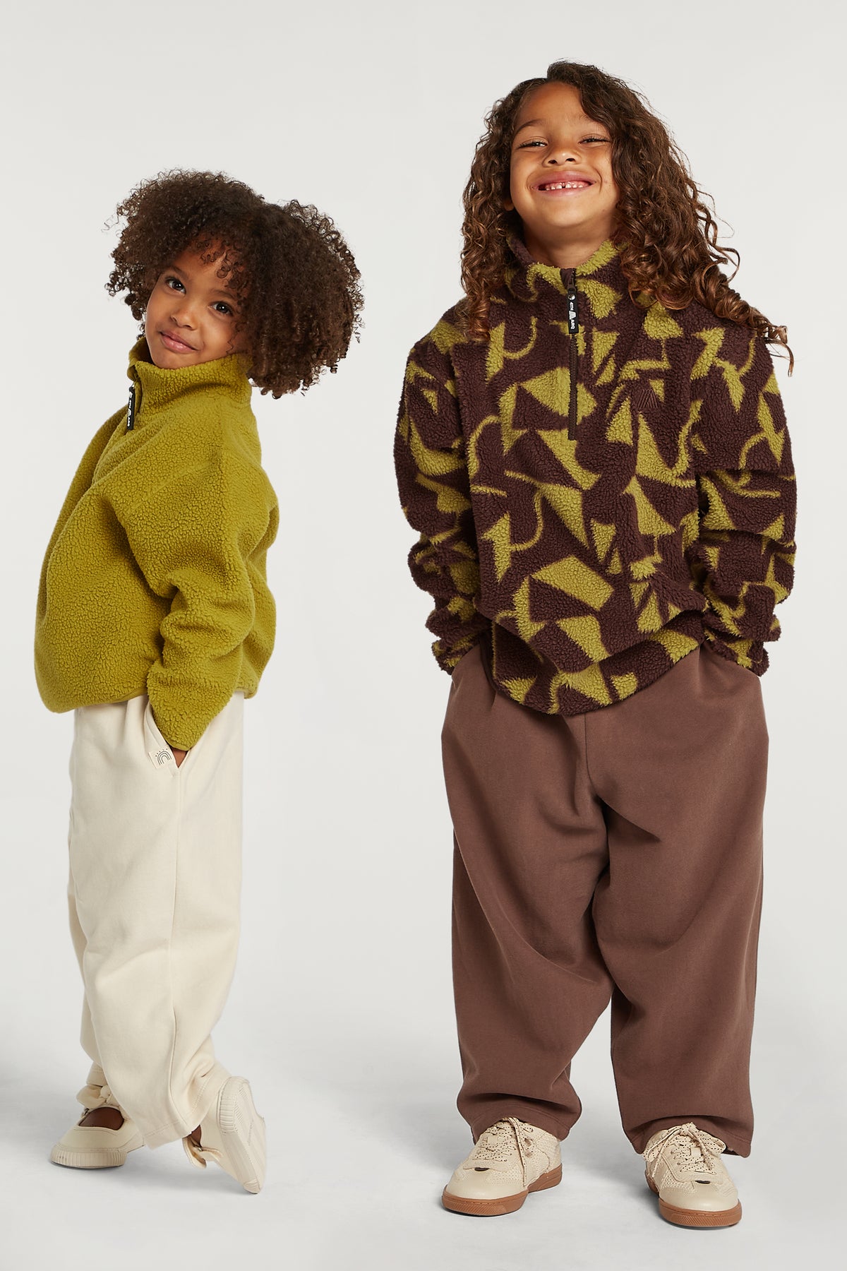 KIDS Half-Zip Soft Olive