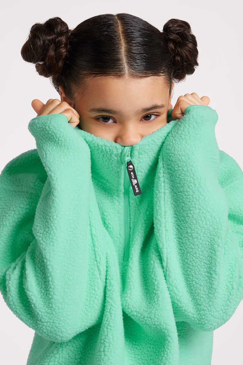 KIDS Half-Zip Sourpop Green