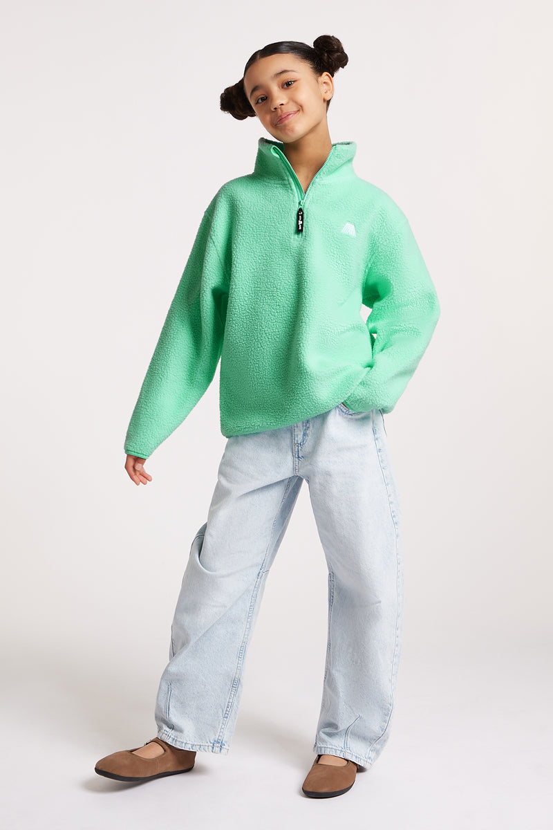 KIDS Half-Zip Sourpop Green
