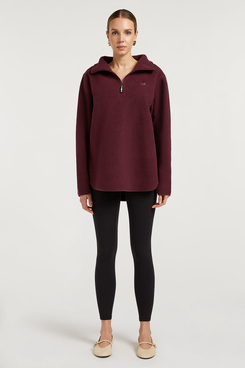LENNOX Half-Zip Dark Cherry