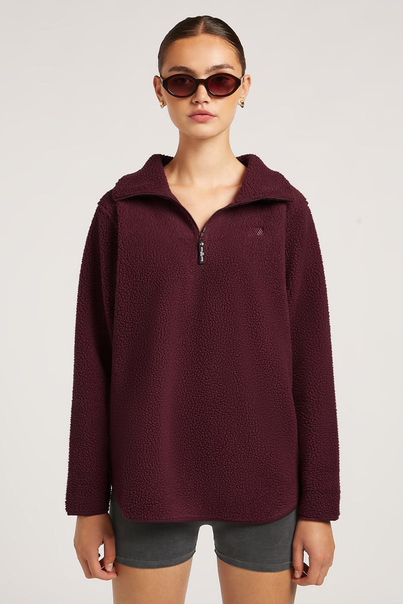 LENNOX Half-Zip Dark Cherry | 4TH ARQ