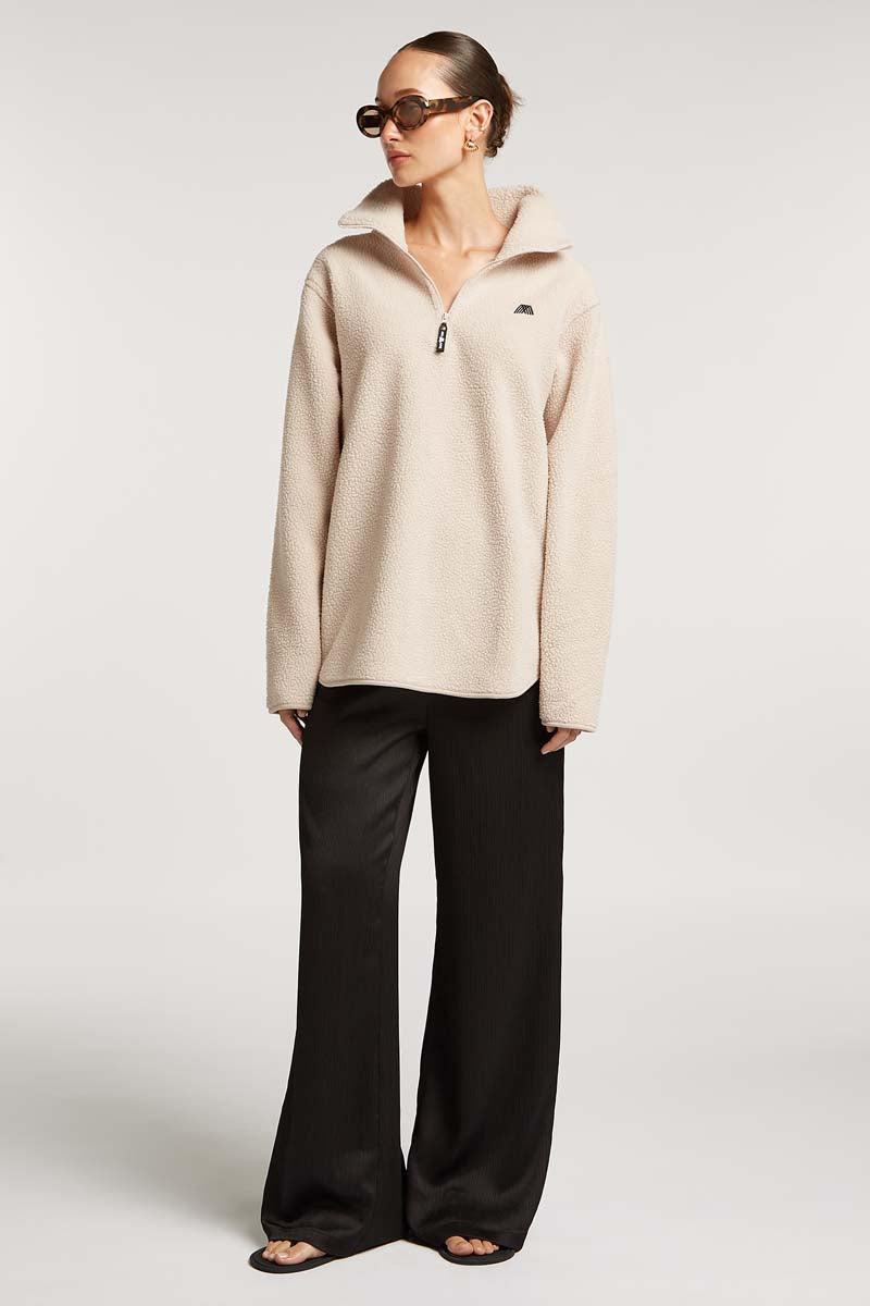 LENNOX Half-Zip Ecru