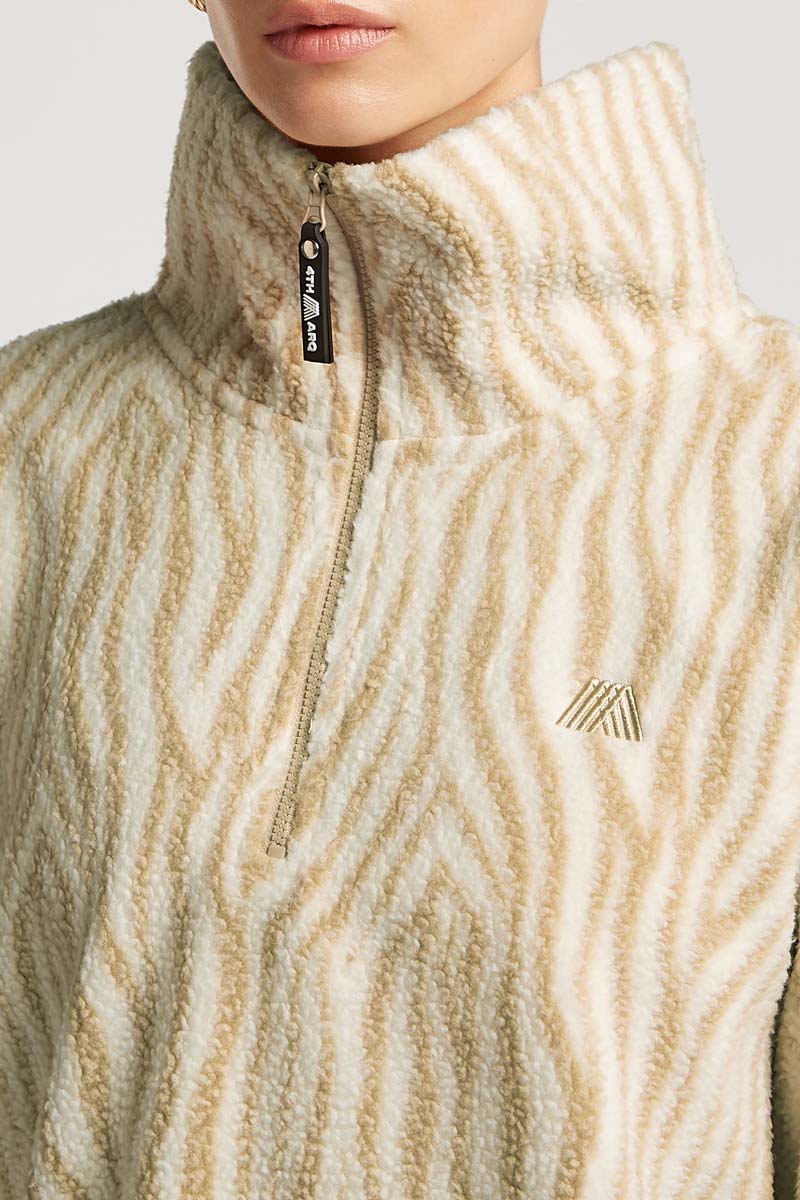 LENNOX Half-Zip Neutral Zebra
