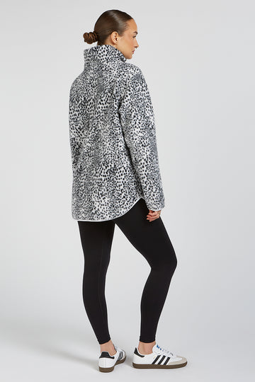 Half Zip Border Top LLA0524
