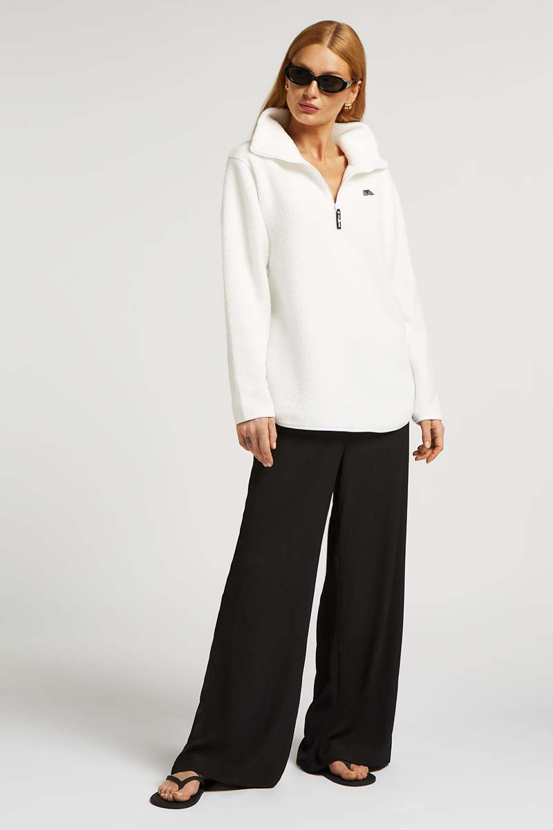 LENNOX Half-Zip White