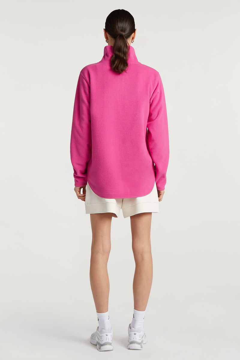 LENNOX 'Cloud' Half-Zip Hotshot Pink
