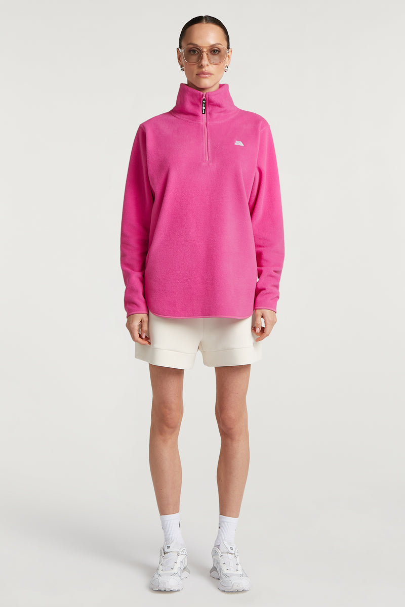 LENNOX 'Cloud' Half-Zip Fleece Sourpop Green | 4TH ARQ
