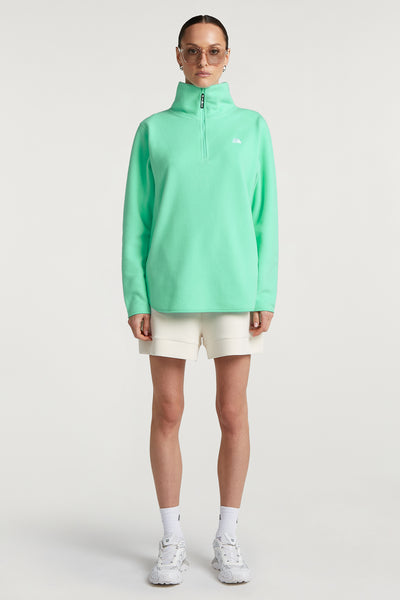 LENNOX 'Cloud' Half-Zip Fleece Sourpop Green | 4TH ARQ