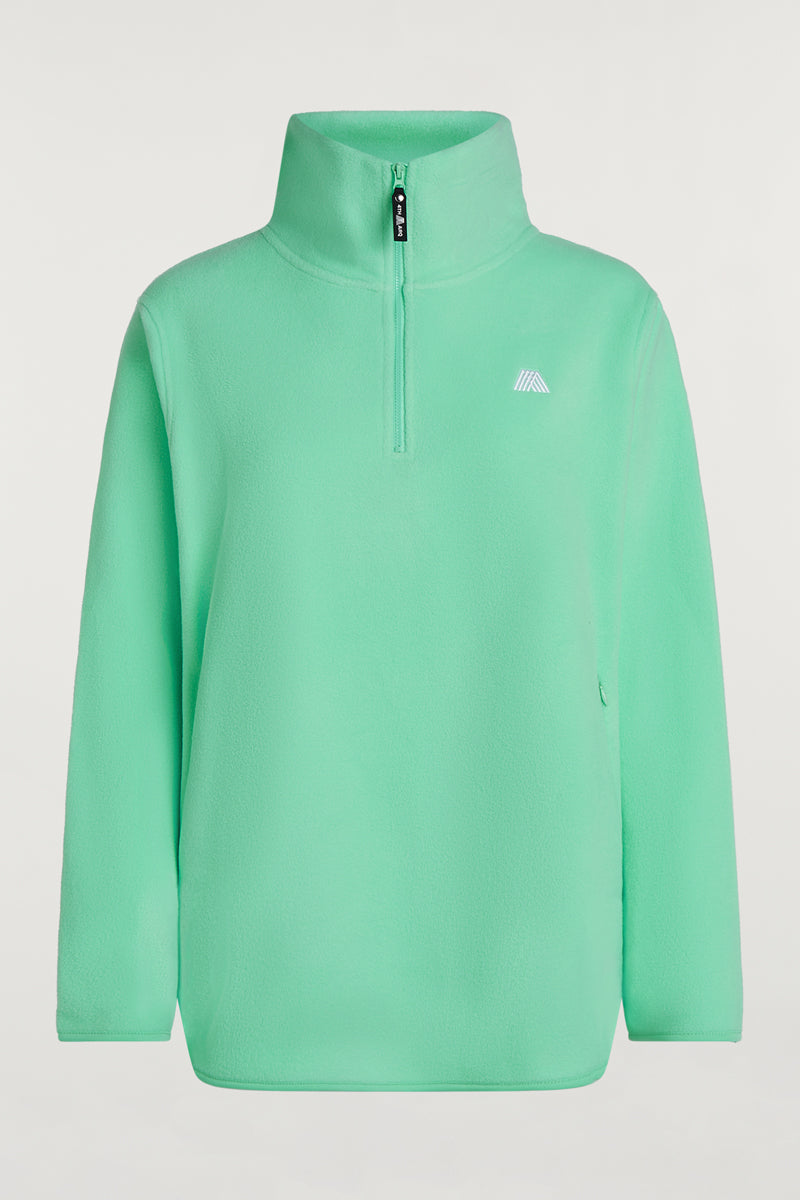 LENNOX 'Cloud' Half-Zip Fleece Sourpop Green | 4TH ARQ