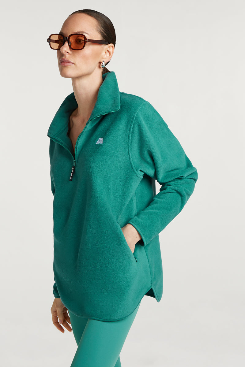 LENNOX 'Cloud' Half-Zip Teal Tide